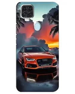 Чехол для ZTE Blade V2020 с картинкой «Audi — закат»