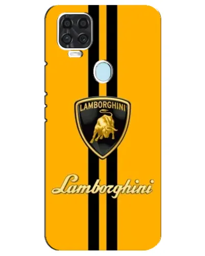 Чехол для ZTE Blade V2020 с картинкой «Lamborghini Stripe желтый»