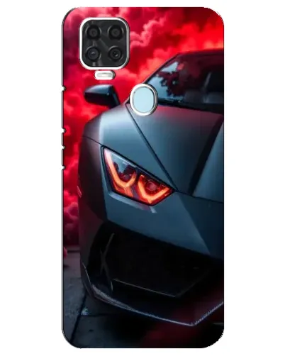 Чехол для ZTE Blade V2020 с картинкой «Lamborghini красное сияние»