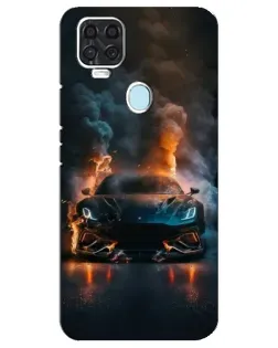 Чехол для ZTE Blade V2020 с картинкой «Lamborghini дымная эстетика»