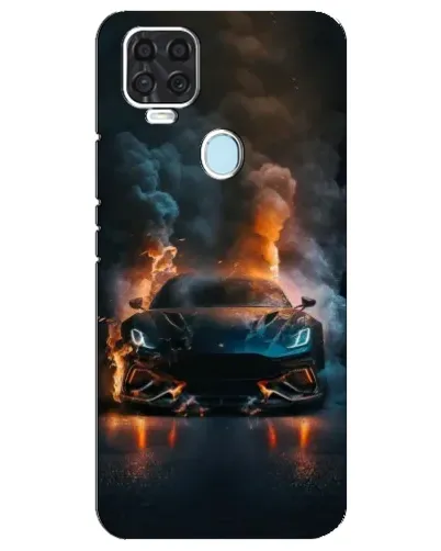 Чехол для ZTE Blade V2020 с картинкой «Lamborghini дымная эстетика»