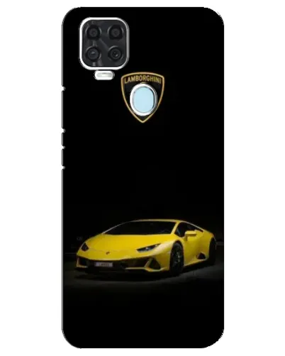 Чехол для ZTE Blade V2020 с картинкой «Lamborghini желтый акцент»