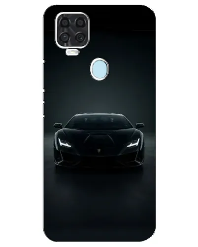 Чехол для ZTE Blade V2020 с картинкой «Черный Lamborghini Aventador»
