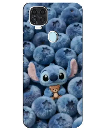 Чехол для ZTE Blade V2020 с картинкой «Стич и голубика»