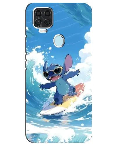 Чехол для ZTE Blade V2020 с картинкой «Стич на волне»
