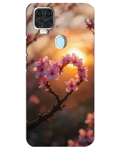 Чохол для ZTE Blade V2020 з картинкою «Рожевий цвіт сердечко на тлі заходу» Чохол для ZTE Blade V2020 з картинкою «Рожевий цвіт сердечко на тлі заходу»