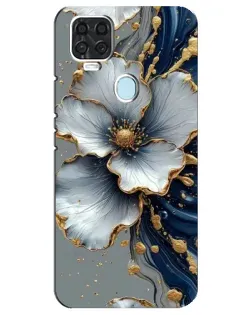 Чохол для ZTE Blade V2020 з картинкою «Біла квітка та золотий флюїд» Чохол для ZTE Blade V2020 з картинкою «Біла квітка та золотий флюїд»