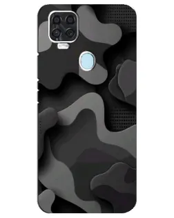 Чохол для ZTE Blade V2020 з картинкою «Темний абстрактний камуфляж»