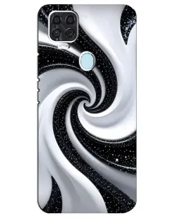 Чохол для ZTE Blade V2020 з картинкою «Чорно-біла спіраль»