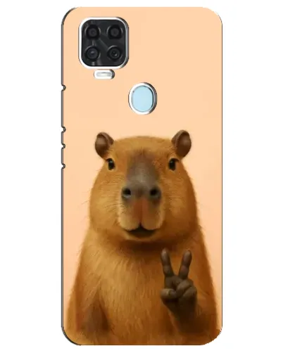 Чехол для ZTE Blade V2020 с картинкой «Капибара виктория»