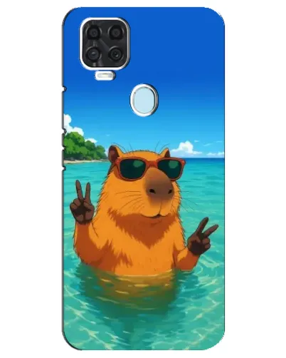 Чехол для ZTE Blade V2020 с картинкой «Морская капибара»