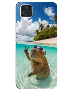 Чехол для ZTE Blade V2020 с картинкой «Капибара на море» Чехол для ZTE Blade V2020 с картинкой «Капибара на море»