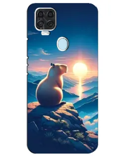 Чехол для ZTE Blade V2020 с картинкой «Закат солнца с капибарой» Чехол для ZTE Blade V2020 с картинкой «Закат солнца с капибарой»