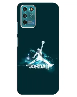 Чехол для ZTE Blade V30 Vita с картинкой «Jordan Blue Fire»