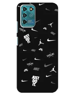 Чехол для ZTE Blade V30 Vita с картинкой «Nike Black Pattern»