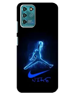 Чехол для ZTE Blade V30 Vita с картинкой «Jordan Neon Blue»