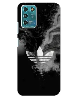 Чехол для ZTE Blade V30 Vita с картинкой «Абстрактный дым Adidas»