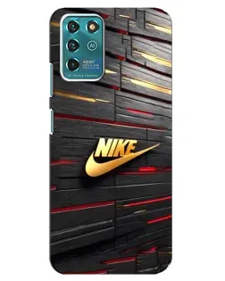 Чехол для ZTE Blade V30 Vita с картинкой «Золотой Nike на металле»
