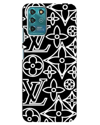 Чехол для ZTE Blade V30 Vita с картинкой «Черно-белый узор LV»