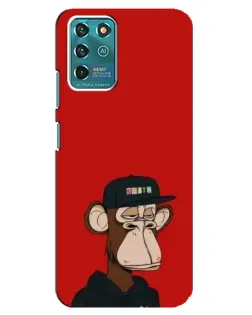 Чехол для ZTE Blade V30 Vita с картинкой «Bored Ape — красный фон» Чехол для ZTE Blade V30 Vita с картинкой «Bored Ape — красный фон»
