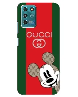 Чехол для ZTE Blade V30 Vita с картинкой «Gucci — полосы и Микки»