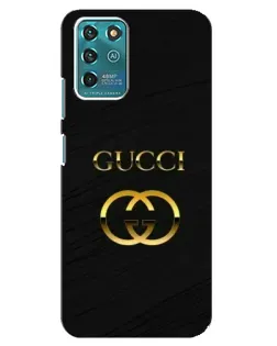 Чехол для ZTE Blade V30 Vita с картинкой «Золотой логотип Gucci»
