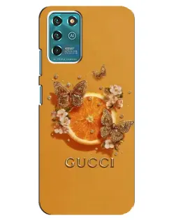 Чохол для ZTE Blade V30 Vita з картинкою «Gucci — золоті метелики»
