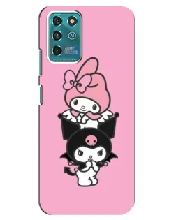 Чехол для ZTE Blade V30 Vita с картинкой «My Melody и Kuromi»