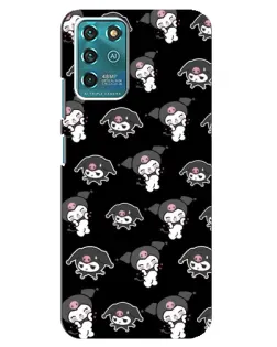 Чехол для ZTE Blade V30 Vita с картинкой «Черный паттерн Kuromi»