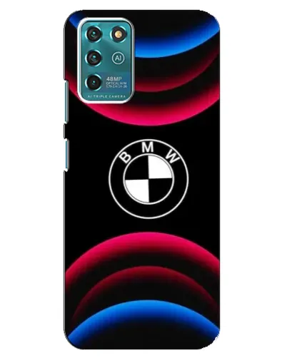 Чехол для ZTE Blade V30 Vita с картинкой «Логотип BMW и неоновые дуги»