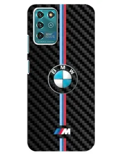 Чехол для ZTE Blade V30 Vita с картинкой «Эмблема BMW и карбон»