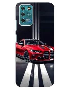 Чехол для ZTE Blade V30 Vita с картинкой «Красная BMW на дороге»