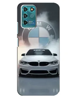 Чехол для ZTE Blade V30 Vita с картинкой «BMW в белом дыму»