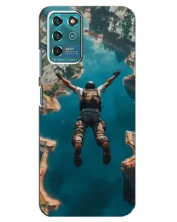 Чехол для ZTE Blade V30 Vita с картинкой «PUBG — свободное падение»