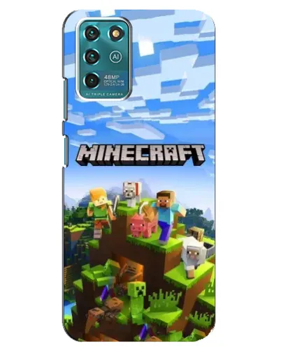 Чехол для ZTE Blade V30 Vita с картинкой «Minecraft классический мир»