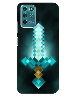 Чехол для ZTE Blade V30 Vita с картинкой «Алмазный меч неон»