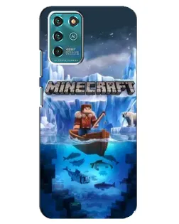 Чехол для ZTE Blade V30 Vita с картинкой «Minecraft ледяной мир»