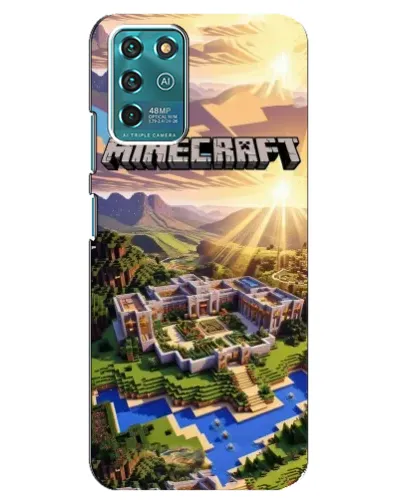 Чехол для ZTE Blade V30 Vita с картинкой «Minecraft панорама»