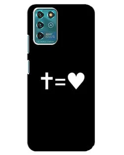 Чехол для ZTE Blade V30 Vita с картинкой «Крест и Сердце»