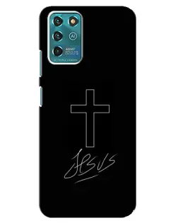 Чехол для ZTE Blade V30 Vita с картинкой «Графический крест Jesus»