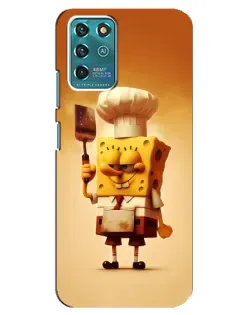 Чехол для ZTE Blade V30 Vita с картинкой «Губка Боб повар»