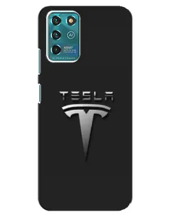 Чехол для ZTE Blade V30 Vita с картинкой «Стальной логотип Tesla»