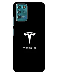 Чехол для ZTE Blade V30 Vita с картинкой «Tesla White Logo»