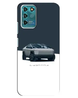Чехол для ZTE Blade V30 Vita с картинкой «Серебристый Cybertruck Tesla»