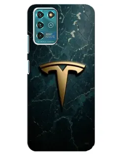 Чехол для ZTE Blade V30 Vita с картинкой «Мраморная Tesla Gold»