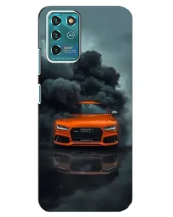 Чехол для ZTE Blade V30 Vita с картинкой «Audi в облаках дыма»