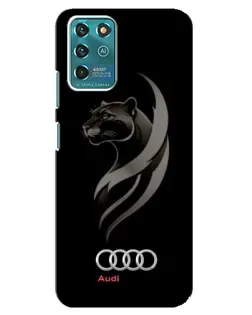 Чехол для ZTE Blade V30 Vita с картинкой «Графика — пантера и Audi»
