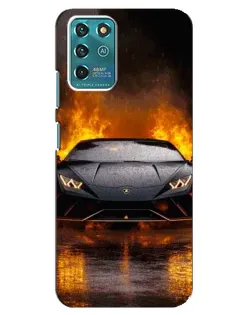 Чехол для ZTE Blade V30 Vita с картинкой «Lamborghini в огне»