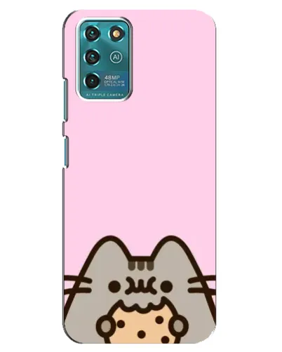 Чехол для ZTE Blade V30 Vita с картинкой «Pusheen и печенье»