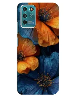 Чохол для ZTE Blade V30 Vita з картинкою «Яскрава синьо-помаранчева флора» Чохол для ZTE Blade V30 Vita з картинкою «Яскрава синьо-помаранчева флора»